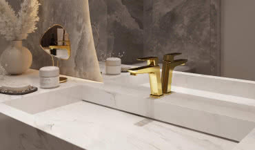 Do jakich łazienek pasują złote baterie? 
