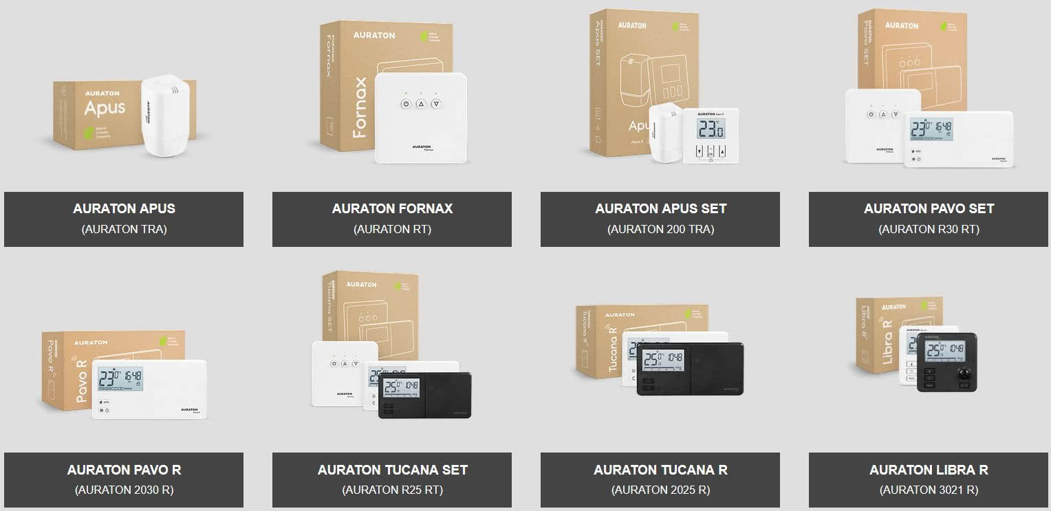 Wybrana oferta bezprzewodowych regulatorów temperatury w pomieszczeniu marki AURATON Wybrana oferta bezprzewodowych regulatorów temperatury w pomieszczeniu marki AURATON