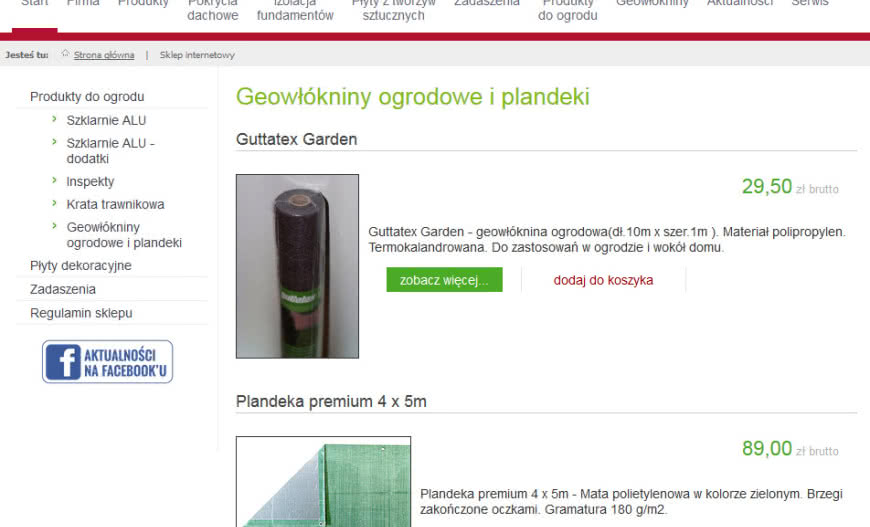 Sklep internetowy Gutta