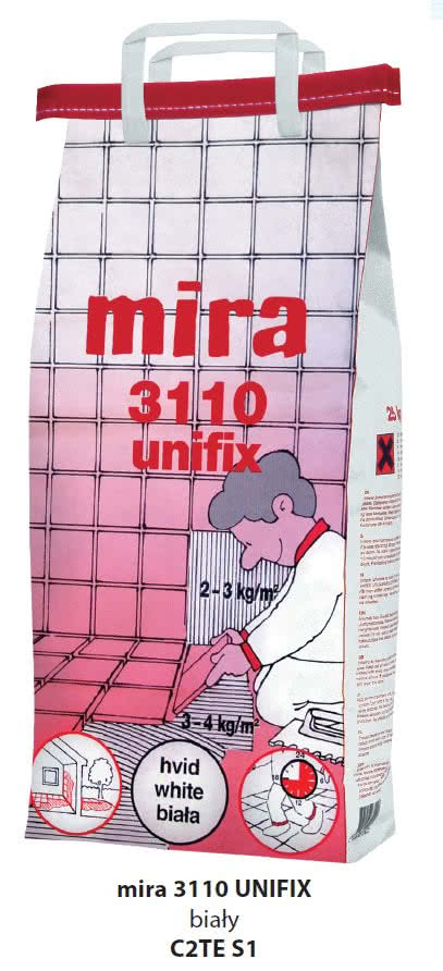 Zaprawa klejowa mira 3110 unifix (biała)