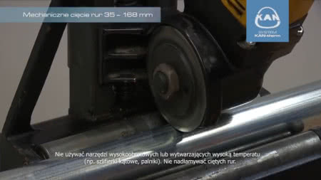 Mechaniczne obcinanie rury stalowej, fot. KAN Mechaniczne obcinanie rury stalowej, fot. KAN