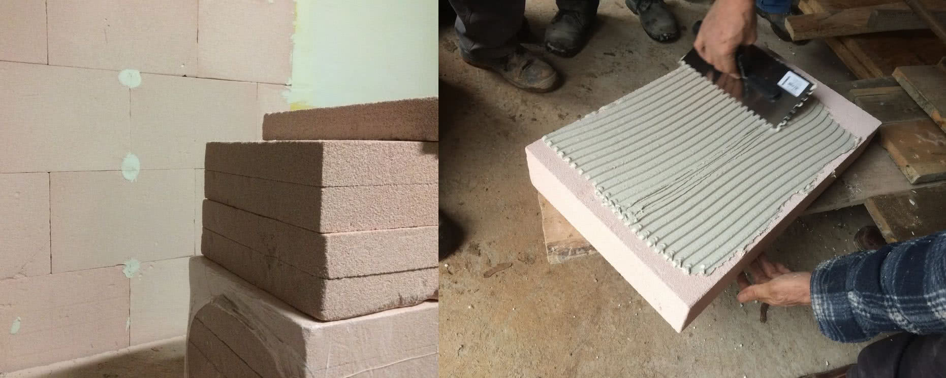 Mineralne płyty RenoTherm do ocieplenia pomieszczeń od wewnątrz. fot. Ecovario Mineralne płyty RenoTherm do ocieplenia pomieszczeń od wewnątrz. fot. Ecovario